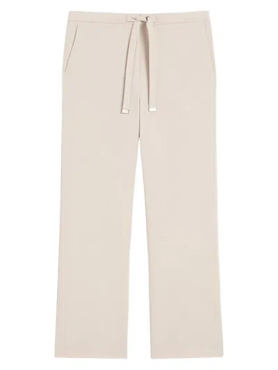 Max Mara Women's Wool Gabardine Trousers In Gray