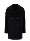 Max Mara Black Wool Kent Coat In Black