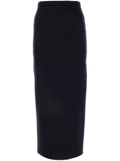 Max Mara Women's Wool Long Skirt In Blue