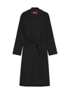 Max Mara Coat With Belted Waist And Side Pockets In Brown
