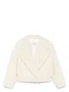 Max Mara Oggeri Teddy Short Coat In White