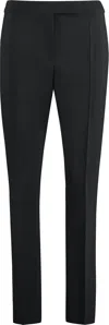 Max Mara Women's Wool Straight-leg Trousers In Black