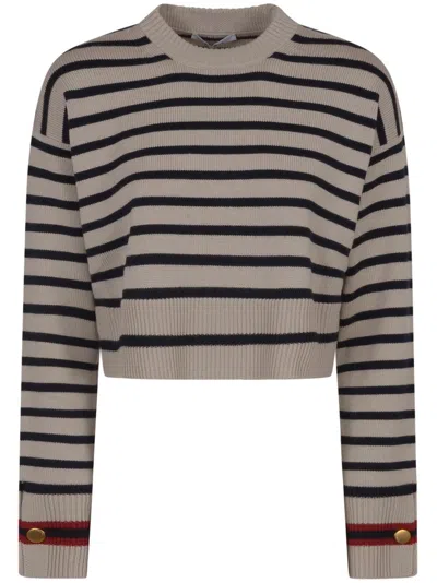 Max Mara Women Wool Striped Jumper In Multicolor
