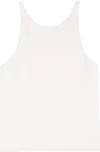Max Mara Knitted Wool Scoop Neck Sleeveless Top In White