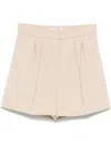 Max Mara Wool Shorts In Multicolor