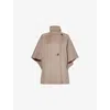 Max Mara Womens Derrik Funnel-neck Cashmere Cape Coat Beige In Neutral