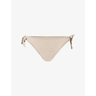 Max Mara Womens Beige Samuela Self-tie Bikini Bottoms In Neutral