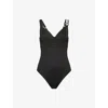 Max Mara Beachwear Corinna C Cup Black Swimsuit In Black