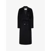 Max Mara Womens Black Madame Belted Wool And Cashmere Coat In Black