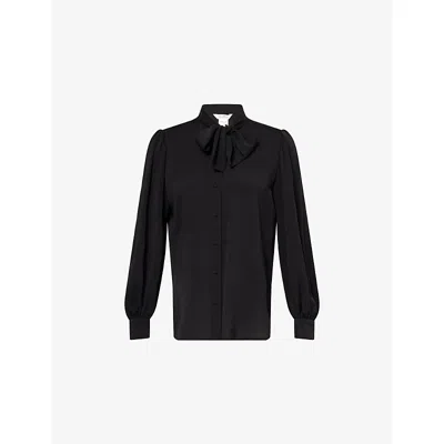 Max Mara Womens Black Melania Silk Shirt