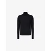 Max Mara Veloce Lightweight Cashmere Turtleneck In Black