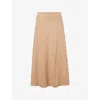 Max Mara Womens Camel Geneve A-line Wool Midi Skirt In Neutral