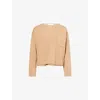 Max Mara Womens Camel Zibello Boxy-fit Wool-and-cashmere Jumper In Brown