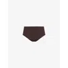 Max Mara Womens Coffee Sabina High-rise Bikini Bottoms Xl In Brown