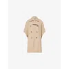 Max Mara Womens Colonial Finezza Double-breasted Relaxed-fit Cotton Cape In Colonial