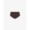 Max Mara Womens Hazelnut Brown Alinda Mid-rise Bikini Bottoms In Brown