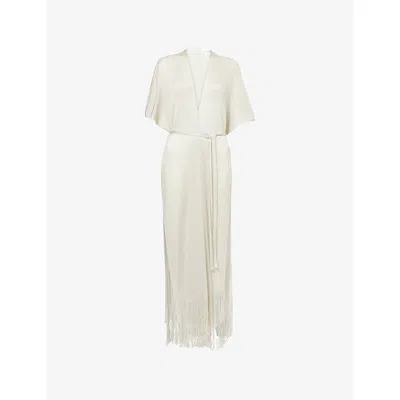 Max Mara Womens Zarelia Fringed Knitted Vest Ivory