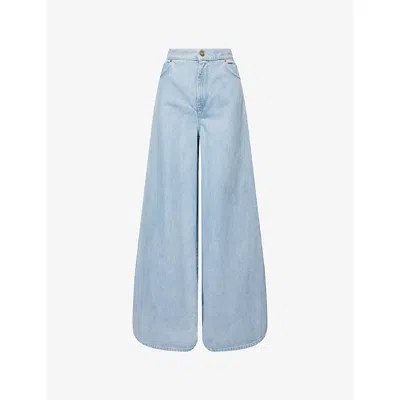 Max Mara Womens  Affari Wide-leg Denim Jeans