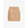 Max Mara Womens Ancella  A-line Camel-wool Mini Skirt Cammello