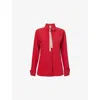 Max Mara Apollo Long-sleeved Silk Shirt In Red