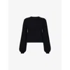 Max Mara Womens Elvira Round-neck Wool And Cashmere-blend Jumper Black Xl In Black