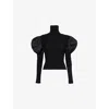 Max Mara High-necked Long-sleeved Sweater In Black