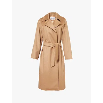 Max Mara Womens  Manuela Wool Coat In Brown