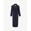 Max Mara Women Gabardine Wool Coat In Ultramarine