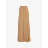Max Mara Womens Ninfa High-rise Wide-leg Wool Trousers Camel In Camel