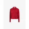 Max Mara Womens Talamo Cropped Relaxed-fit Stretch-wool Blend Blazer Red