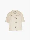 Max Mara Womens Sand Veggia Short-sleeve Cotton Cape In Sand