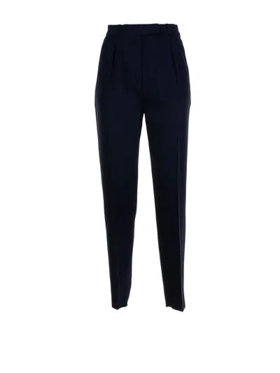 MAX MARA WOMENS TROUSERS NAVY BLUE