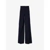 Max Mara Womens Ultramarine Osol Wide-leg Ribbed Stretch-wool Trousers In Ultramarine