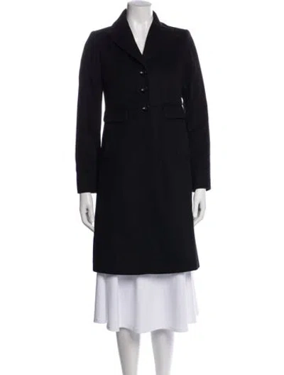 Pre-owned Max Mara Womens' Virgin Wool Coat In Black