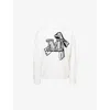 Max Mara Wool And Cashmere Pullover With Velvet Effect Embroidery Clothing In White