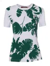 Max Mara Studio T-shirt Woman White In Green