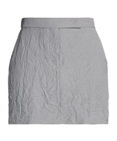 Max Mara Wool A-line Skirt In Gray