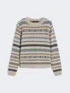 Max Mara Wool And Alpaca Jacquard Jumper In Multi