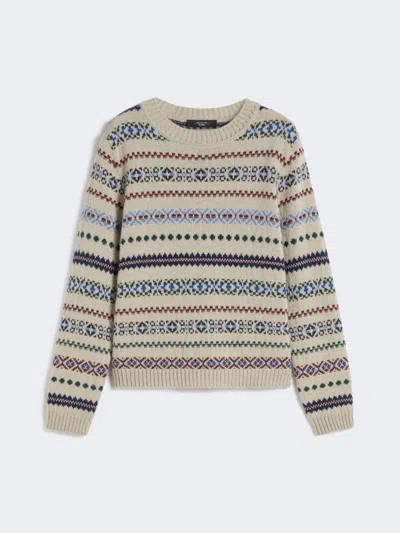 MAX MARA WOOL AND ALPACA JACQUARD JUMPER