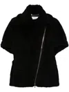Max Mara Wool-alpaca Teddy Biker Jacket In Black  