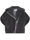 Max Mara Zip-fastening Cape In Gray
