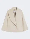 Max Mara Wool And Camel Jacket In Gray