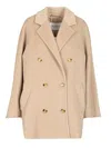 Max Mara Rebus 101801 Icon Wool And Cashmere Coat In Brown