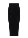 Max Mara Wool-cashmere-blend Maxi Skirt In Black