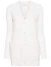 Max Mara Wool And Cashmere Blend Cardigan In White