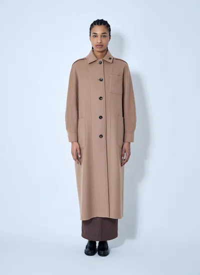 Max Mara Wool-and-cashmere-blend Coat In Beige