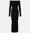 Max Mara Wool And Cashmere-blend Maxi Dress In Black