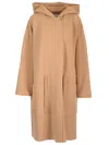 Max Mara Wool And Cashmere Blend Miele Coat In Brown