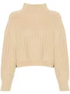 Max Mara Tricot-knit Cardigan In Beige