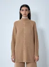 Max Mara Alcazar Wool And Cashmere Turtleneck Sweater In Brown